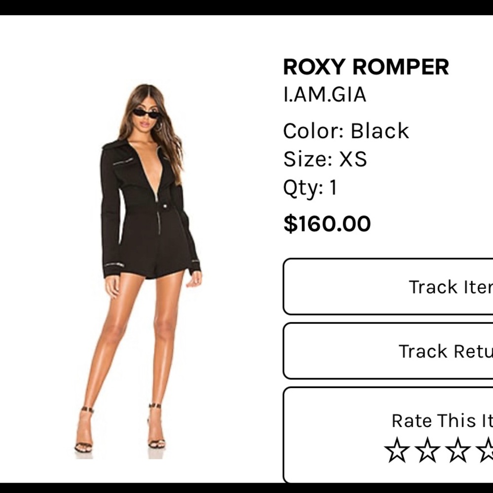 Black Roxy Romper